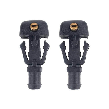 Ford F150 Front Windshield Washer Nozzle Set 2 Pack - direct-fit black plastic replacement nozzles for Ford F-150 (2004–2013) to restore spray alignment
