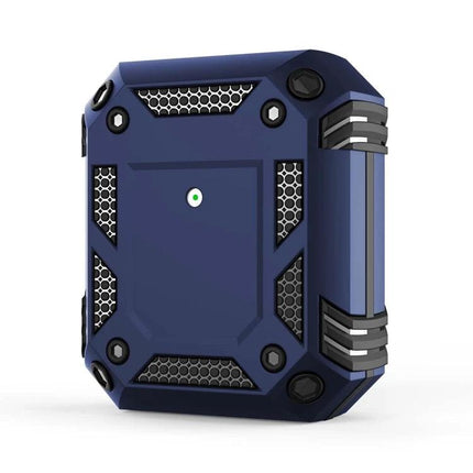 Durable AirPods Protective Cover for Everyday Travel and Use rugged navy case with honeycomb vents and reinforced corners