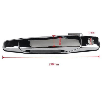 Left Front Exterior Door Handle For Chevrolet Or GMC Replacement chrome ABS electroplated driver-side 290mm with keyhole and measurements