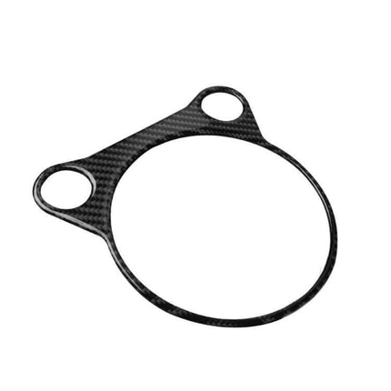 Carbon Fiber Decorative Sticker for Nissan 370Z Console - black carbon fiber console trim ring for Nissan 370Z interior customization