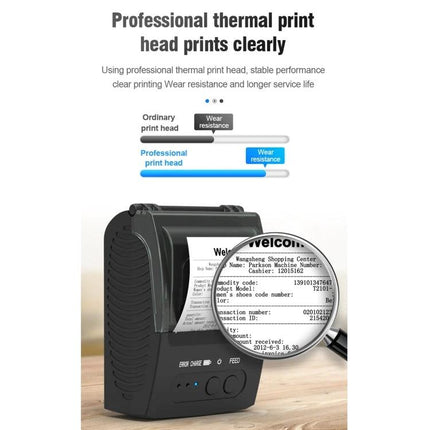 Bluetooth Portable Thermal Receipt Printer for Business Use - compact mobile thermal printer showing clear professional receipt printing