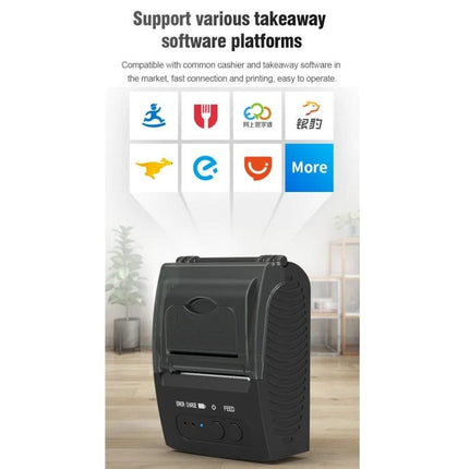 Bluetooth Portable Thermal Receipt Printer for Business Use handheld black Bluetooth thermal receipt printer compatible with takeaway software