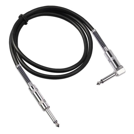 Cable for Connecting Electric Guitars During Home Practice – 6.35mm straight-to-elbow instrument cable for quiet home practice