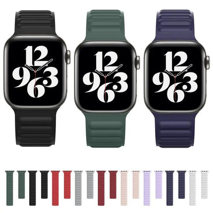 Silicone Magnetic Chain Apple Watch Band 38-49mm Comfort