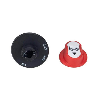 Car Battery Selector Isolator Rotary Switch for Vehicle Power red and black ON-OFF OUT knob set for cars motorcycles and boats