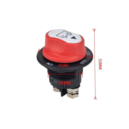 Car Battery Selector Isolator Rotary Switch for Vehicle Power red 32V 100A ON-OFF rotary battery isolator with dimensions 45mm 29mm 55mm