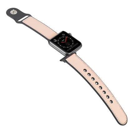 Paste Leather TPU Watch Band For Apple Watch 38mm 40mm