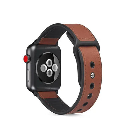 Paste Leather TPU Watch Band For Apple Watch 38mm 40mm