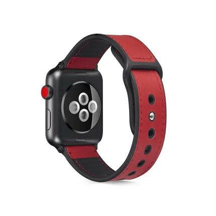 Paste Leather TPU Watch Band For Apple Watch 38mm 40mm