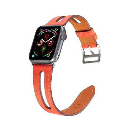 Top-Grain Leather Apple Watch Band Compatible 38-44mm