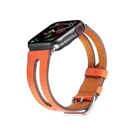 Top-Grain Leather Apple Watch Band Compatible 38-44mm