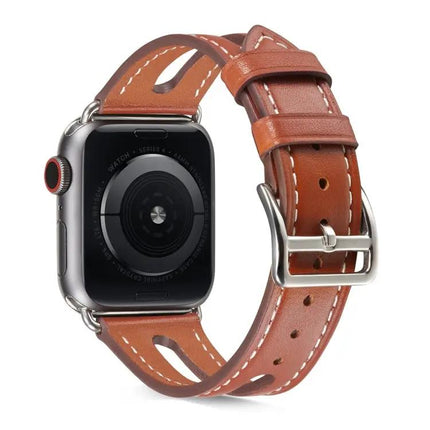 Top-Grain Leather Apple Watch Band Compatible 38-44mm