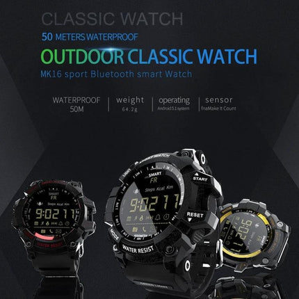 Lokmat Smart Watch for Daily Activity Tracking and Notifications - rugged outdoor classic watch showing step, calorie, call and message alerts