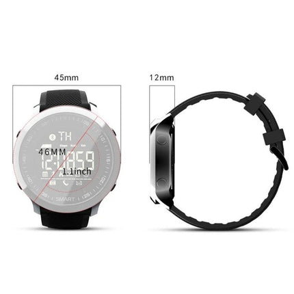Lokmat Smart Watch for Everyday Activity and Reminders - black round 45mm display, 12mm thickness, fitness tracker with notifications
