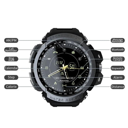 Lokmat Watch for Daily Activity Monitoring and Reminders – rugged smartwatch showing step, calorie, call and message reminders