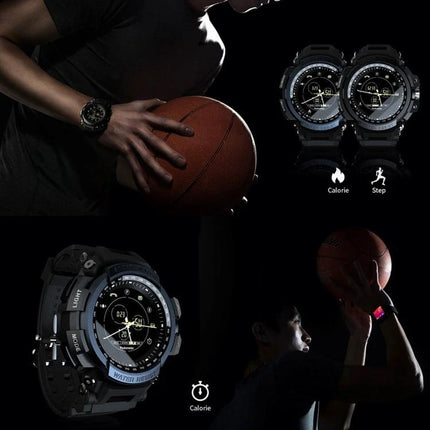 Lokmat Watch for Daily Activity Monitoring and Reminders — rugged sports smartwatch tracking steps, calories and discreet alerts while playing basketball