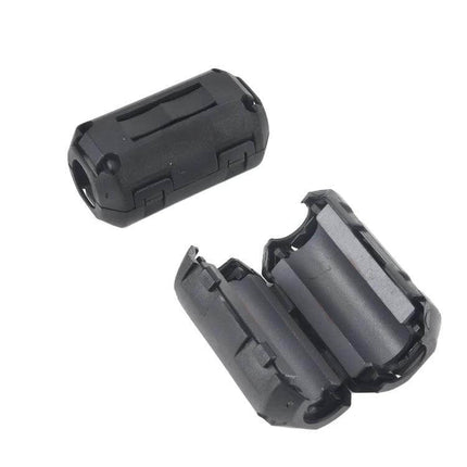 Ferrite Ring Cable Clip For 3.5mm Cables Anti Interference - black Ni‑Zn ferrite snap‑on clamp for 3.5mm audio and power cables, easy tool‑free installation