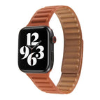 For Apple Watch Series 7 45mm / 6 & SE & 5 & 4 44mm / 3 & 2 & 1 42mm / Saddle Brown