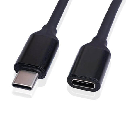 USB-C Male to Female Extension Cable for Power and Data Transfer - black USB-C male to female extension cable for charging and data