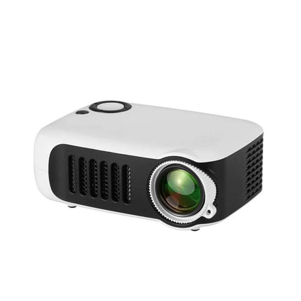 TRANSJEE A2000 Mini Projector for Home Entertainment compact white mini projector with lens and venting for living room movie nights