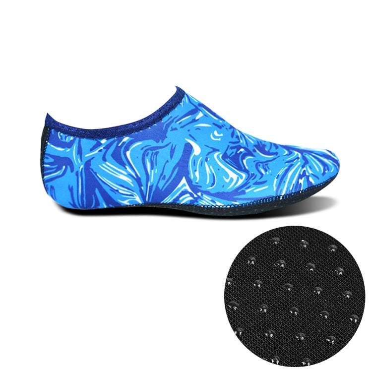 Non-slip Plastic Grain Texture Thick Cloth Sole Printing Diving Shoes and Socks, One Pair, XL, XXL, XXXL