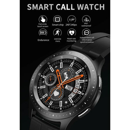 Daily Health Tracker Bracelet for Everyday Wellness Monitoring black smartwatch-style tracker showing heart rate steps and activity reminders