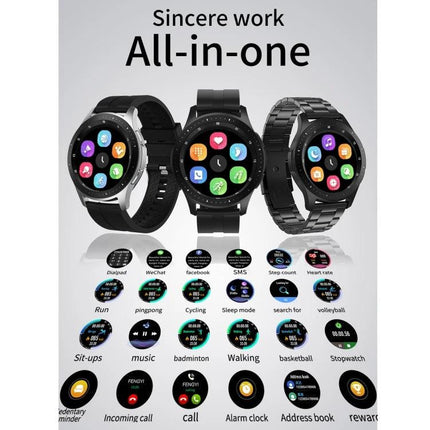 Daily Health Tracker Bracelet for Everyday Wellness Monitoring - sleek multi-function smartwatch showing step count, heart rate and activity reminders