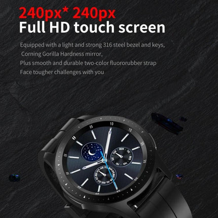 Daily Health Tracker Bracelet for Everyday Wellness Monitoring - black smartwatch with Full HD touch screen, step and heart rate tracking display