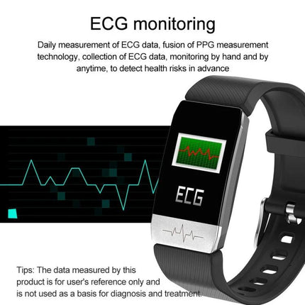 Daily Health Tracker Bracelet for Everyday Wellness showing ECG monitoring on wearable display with step and sleep tracking features