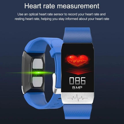 Daily Health Tracker Bracelet for Everyday Wellness showing heart rate measurement on screen with 086 BPM and optical sensor lighting