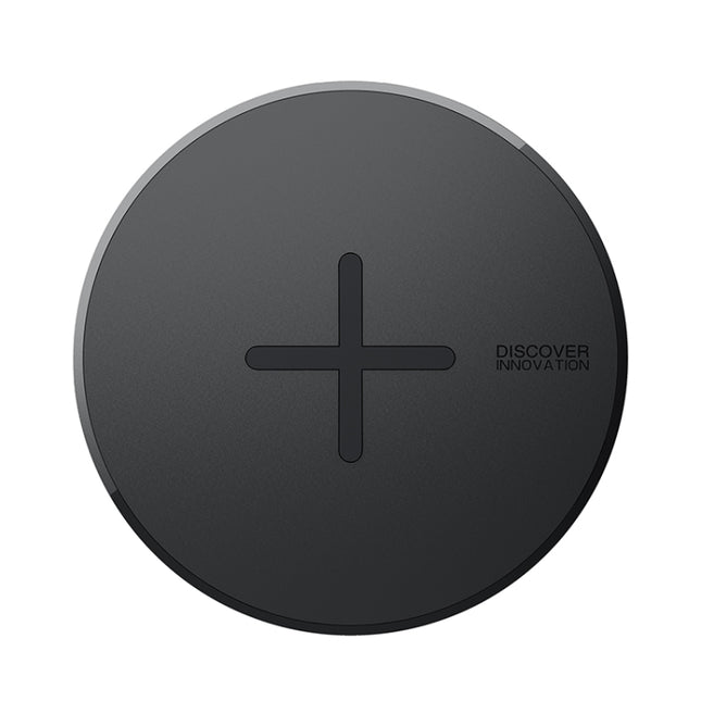 Nillkin MC026 Portable Wireless Charger 10W Fast Charge With Smart Chip round black wireless charging pad with anti-slip surface and FOD safety