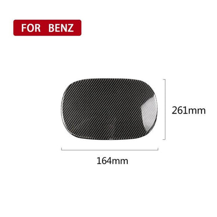 Mercedes-Benz Carbon Fiber Fuel Tank Cap Sticker For Car Decor — carbon fiber fuel filler cap cover 164x261mm for Mercedes-Benz C-Class W205