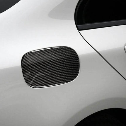 Mercedes-Benz Carbon Fiber Fuel Tank Cap Sticker For Car Decor on white Mercedes-Benz C-Class W205 fuel filler cap