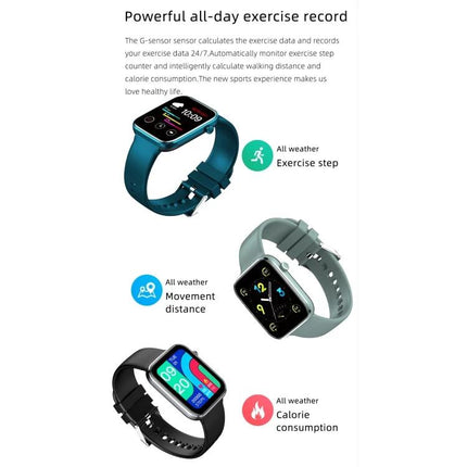 Smart Watch for Everyday Health and Activity Monitoring - colorful three-model display showing steps, movement distance, and calorie tracking