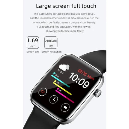 Smart Watch for Everyday Health and Activity Monitoring - sleek 1.69in touchscreen displaying steps, heart rate and reminders for daily use