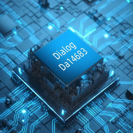 Smart Watch for Everyday Health and Activity Monitoring showing a close-up of a blue circuit chip representing wearable tech performance