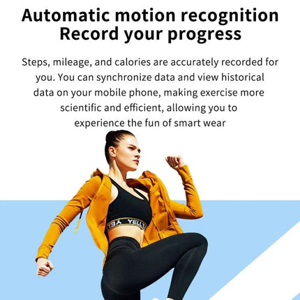 A Smart Watch for Everyday Health Monitoring and Activity Tracking - woman exercising, tracking steps and heart rate with smartwatch