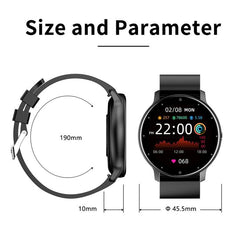 ZL02 1.28-Inch IP67 Waterproof Smart Watch with Touch Screen, Blood Pressure, Sleep, and Heart Rate Monitoring