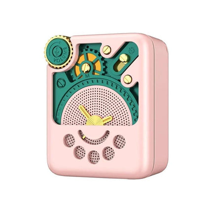 Remax Portable Bluetooth Speaker For Outdoor Travel And Picnics compact pink retro-style outdoor Bluetooth speaker with AI voice
