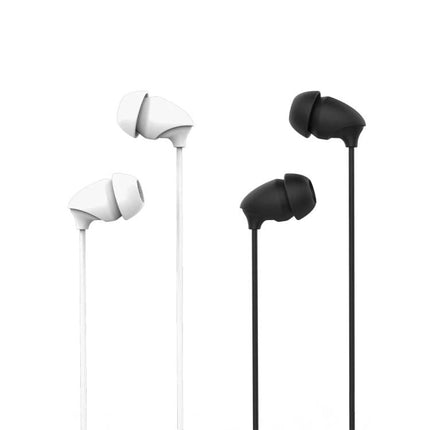 REMAX In Ear Sleep Earphones With Low Profile Comfort Fit slim white and black low-profile silicone in-ear sleep buds