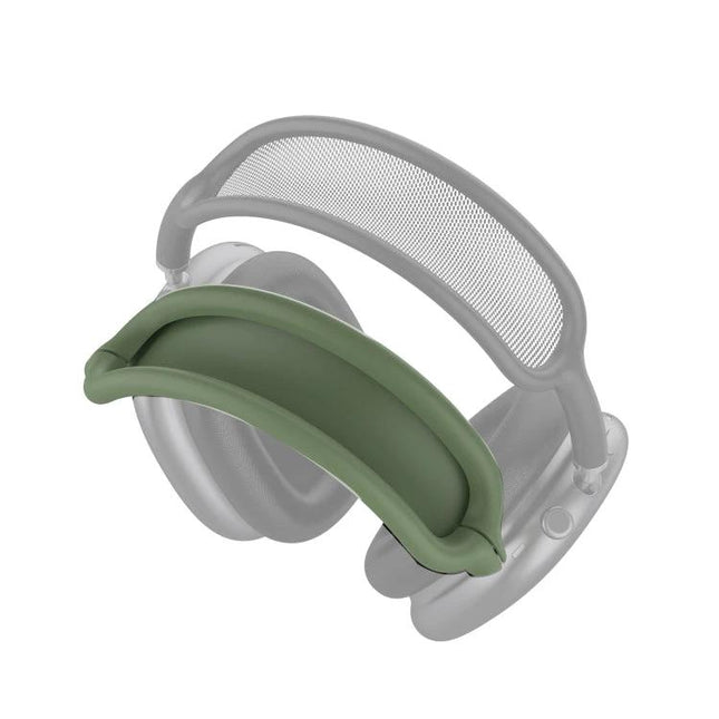 Silicone Protective Case for Everyday AirPods Max Use in olive green protecting headband from scratches and dirt