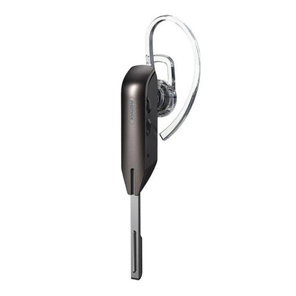 Remax Single Ear Bluetooth Headset For Hands Free Calls And Commute sleek metal single‑ear Bluetooth 5.0 with retractable mic