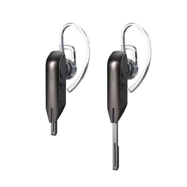 Remax Single Ear Bluetooth Headset For Hands Free Calls And Commute sleek metal single-ear Bluetooth 5.0 headset