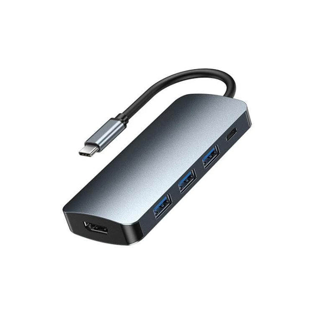 Remax 5-in-1 Type-C Docking Station for Multi-Device Connections compact hub with HDMI and three USB ports