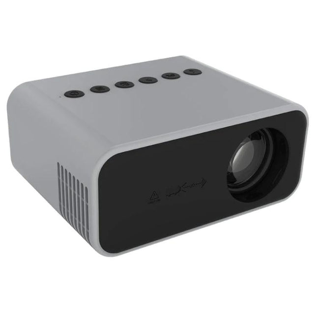Portable LED Projector for Home Theater and Movie Viewing - compact white LED projector for home movie nights