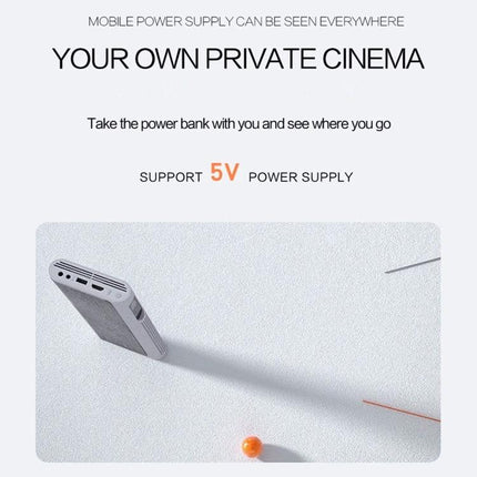 Portable LED Projector for Home Theater and Movie Viewing - compact 5V-powered unit for portable private cinema and impromptu movie nights