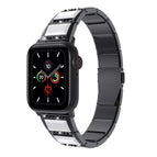 For Apple Watch Series 8&7 41mm / SE 2&6&SE&5&4 40mm / 3&2&1 38mm / Black+White