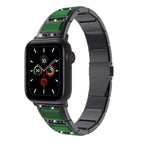 For Apple Watch Series 8&7 41mm / SE 2&6&SE&5&4 40mm / 3&2&1 38mm / Black+Green