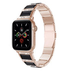 For Apple Watch Series 8&7 41mm / SE 2&6&SE&5&4 40mm / 3&2&1 38mm / Gold+Black