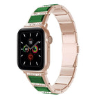For Apple Watch Series 8&7 41mm / SE 2&6&SE&5&4 40mm / 3&2&1 38mm / Gold+Green